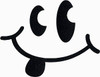 Smiley Silly Face Die Cut Decal