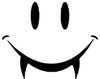 vampire smiley face decal