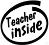 Teacher Inside Funny Sticker