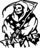 FEAR ME REBEL GRIM REAPER DECAL