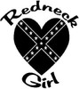 Redneck Love Rebel Flag Girl Die Cut Decal