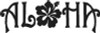Aloha with Flower Sticker