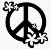 peace Decal with Flowers