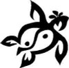 Sea Turtle Yin Yang Sticker