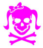 Girly Skull 2 Vinyl Decal