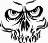Skull Decal Sticker 02b