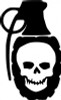 Skull Grenade Diecut Vinyl Decal