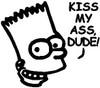 Bart Kiss My Ass Decal