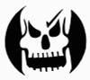 skull pumpkin pattern decal