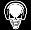 Skull with headphone sticker 3