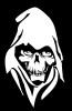 Skull with Hood Vinyl Decal