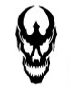 Skull with Long Horns Sticker