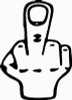 Middle Finger Flip Off Die Cut Vinyl Decal Middle Finger Flip Off Die Cut Vinyl Decal