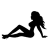 Trucker babe decal 049