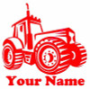 Personalized Name Farm Tractor Vinyl Wall Decal Sticker