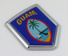 Guam Crest 3D Flag Chrome Auto Emblem