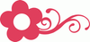 flower with swirls decall funny girl sticker flower with swirls decall funny girl sticker