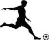 Soccer Player Decal-Soccer Ball  Window Wall Sticker