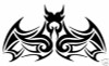 Tribal Bat Design 2 Vinyl Sticker