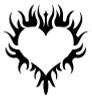 Tribal Heart Design Vinyl Tribal Decal