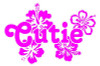 Cutie with Flowers Decal