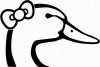 Duck Head Decal with BOW Sticker