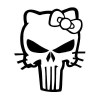 Punisher Skull with Bow Vinyl Decal Sticker Car Truck Window funny decal Punisher Skull with Bow Vinyl Decal Sticker Car Truck Window funny decal
