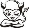 She Devil Diecut Vinyl Decal Sticker
