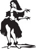 Hula Girl Diecut Vinyl Decal