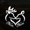 DEER HEART WITH NAMES DIE CUT DECAL DEER HEART WITH NAMES DIE CUT DECAL
