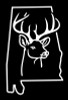 deer hunting alabama ANY STATE OUTLINE sticker