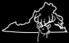 deer hunting virginia ANY STATE OUTLINE sticker