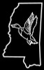 Duck Hunting Alabama ANY STATE OUTLINE Diecut Vinyl Hunting Decal