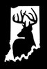 Indiana ANY STATE Whitetail Deer Hunting Window Decal Indiana ANY STATE Whitetail Deer Hunting Window Decal