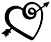 Heart with Arrow Die Cut Vinyl Decal Heart with Arrow Die Cut Vinyl Decal