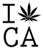 I Love California Pot Leaf Sticker