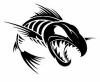 mean fish fishing decal 67