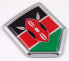 Kenia 3D Chrome Flag Crest Emblem Car Decal