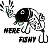 here fishy diecut fishing decal
