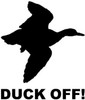 duck off funny duck hunting decal
