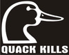 quack kills duck hunting decal car truck decal