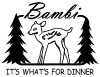 Bambi Vinyl Hunting Car Decal