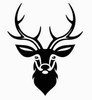 deer head design die cut deer hunting sticker 2
