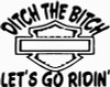 Lets Go Riding Harley Die Cut Vinyl Decal