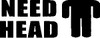 need head funny decal