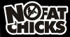 NO FAT CHICKS B&W STICKER