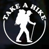 TAKE A HIKE Hiker Hiking Thru Wilderness Backpacker Vinyl Decal