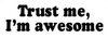 Trust Me Im Awesome Diecut Decal