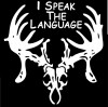i speak the language deer skull decal