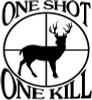 One Shot One Kill Diecut Deer Hunting Decal